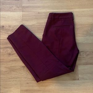 EXPRESS COLUMNIST PANT. BURGUNDY/MAROON. SZ 4 WMNS